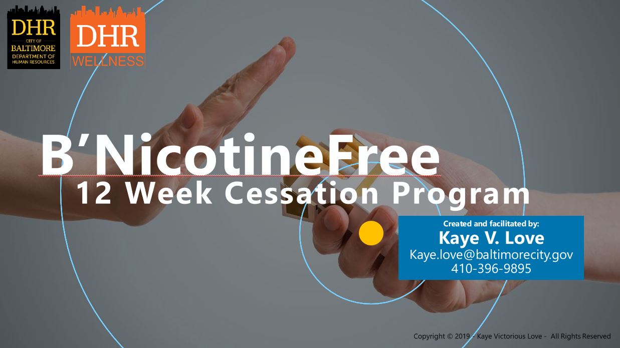 B'Nicotine Free 12 Week Class Banner